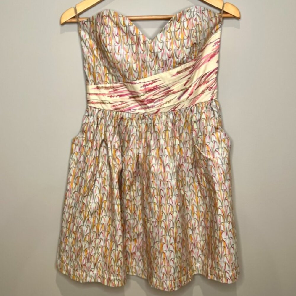 Ric Yuenn Custom Strapless Mini Dress - Floral, Size 4